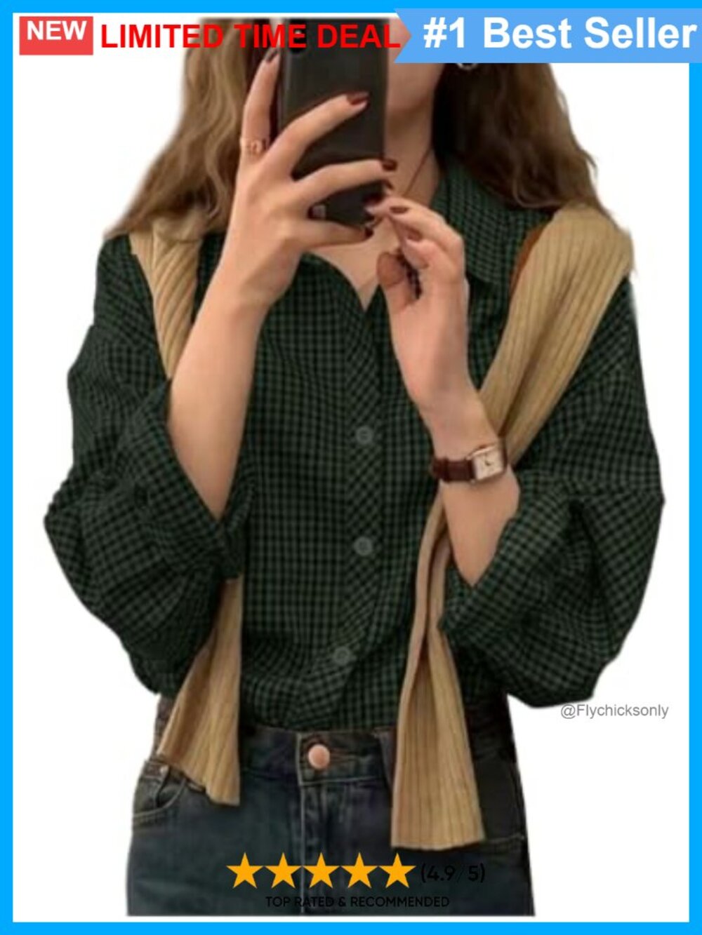 SweatyRocks Women's Plaid Button Down Shirt